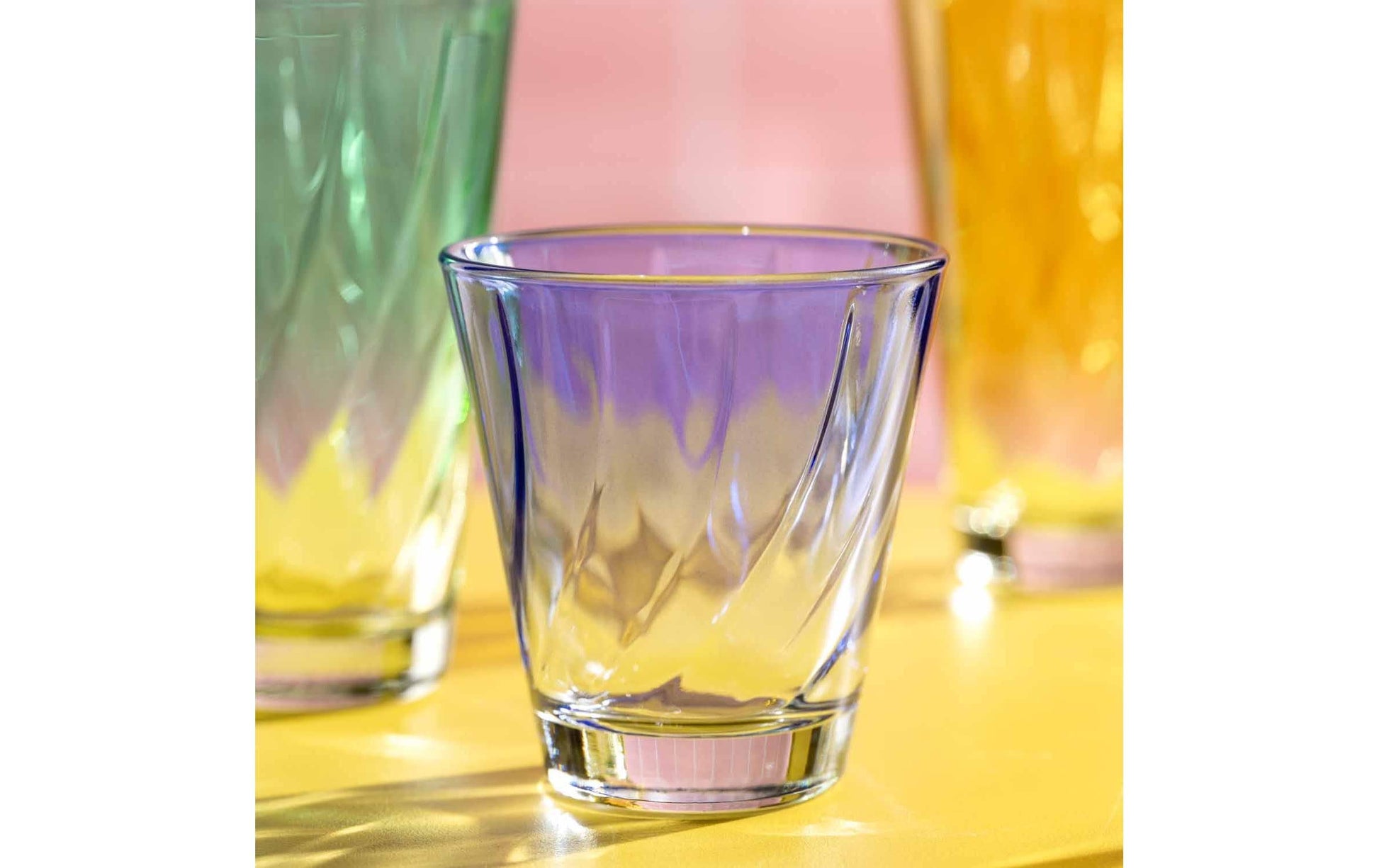 LEONARDO Trinkglas – 0,22 l, Glas, Blau, spülmaschinenfest, 4 Stück