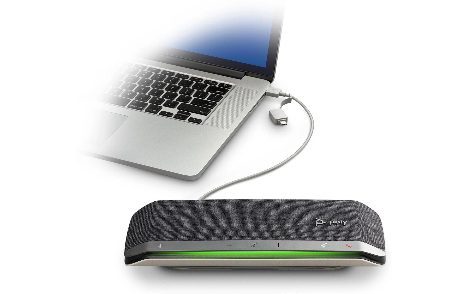 Poly Sync 40-M Konferenzlautsprecher – USB/Bluetooth, USB-C/A, für Microsoft Teams, Silber, IP64