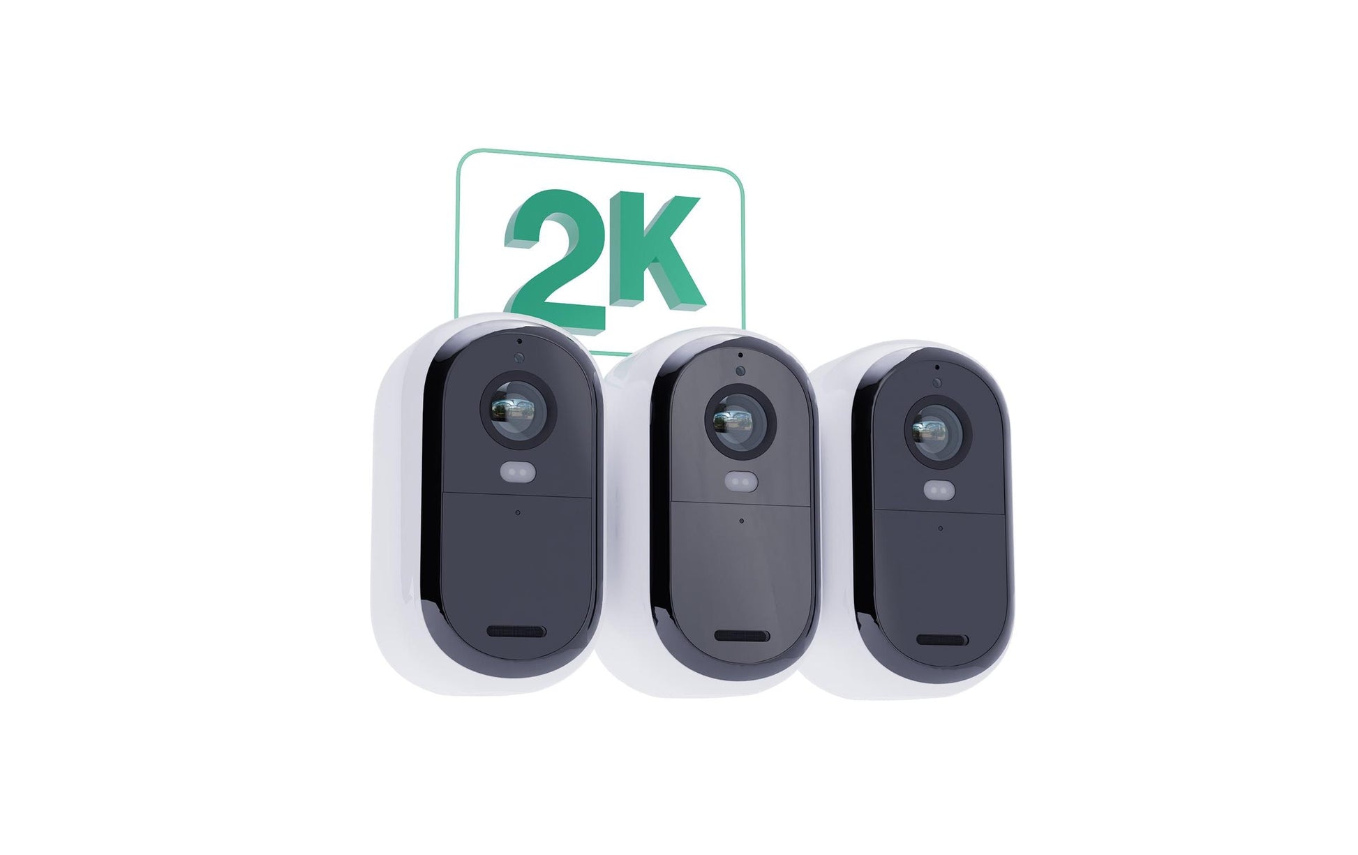 Arlo VMC3350 IP-Kamera – 4 MP, 2688×1520, Akku, für IFTTT, Weiss, 3er-Pack