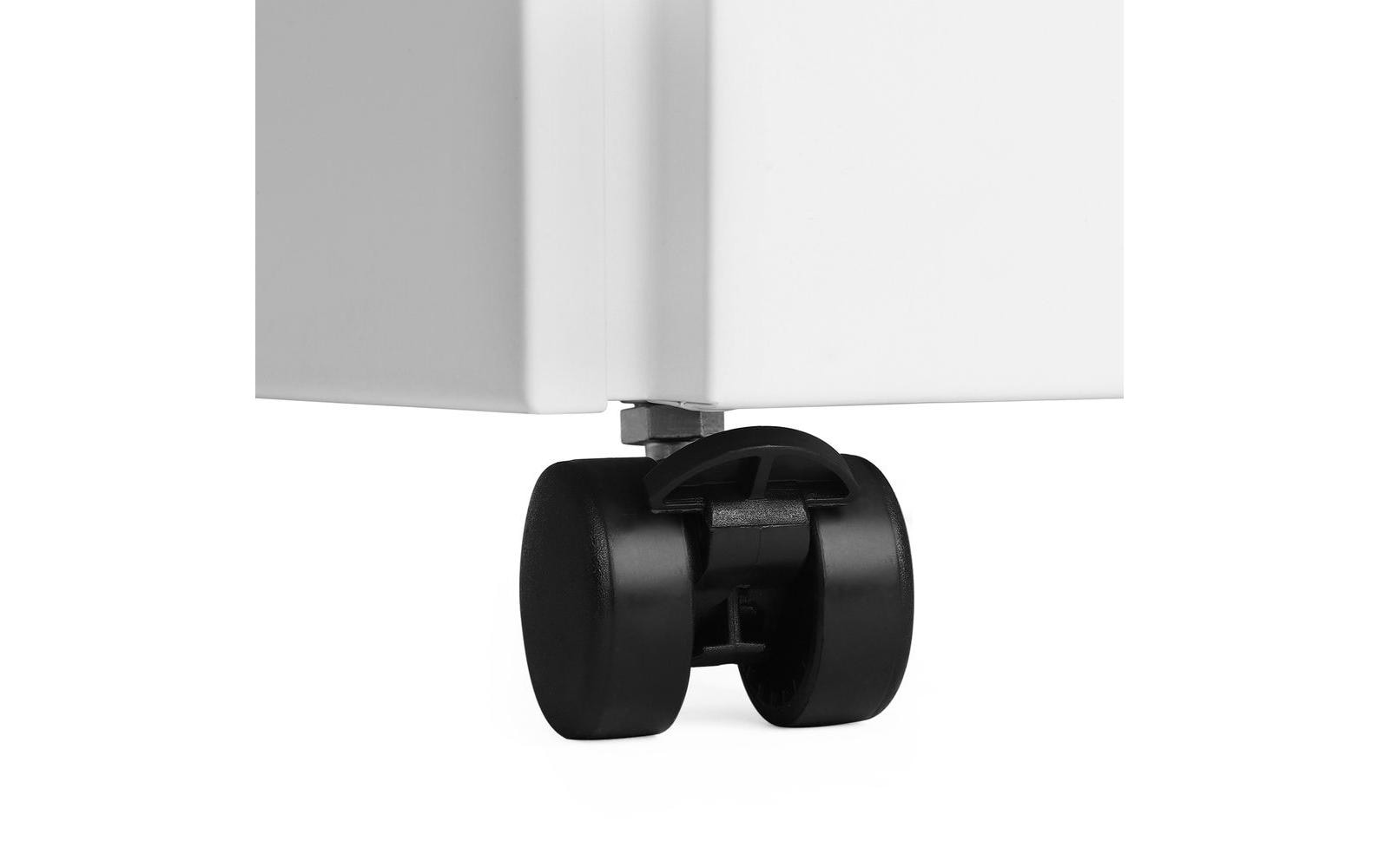 Songmics Rollcontainer – Stahl, weiss, abschliessbar, 39 × 60 × 52 cm