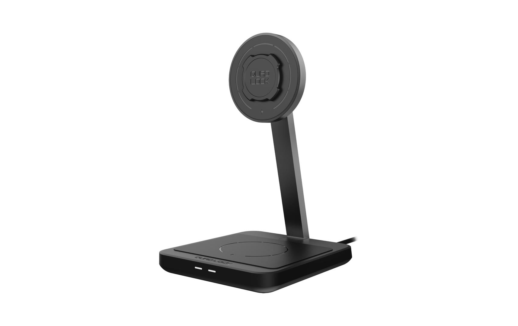 Quad Lock Dual Desktop Wireless Charger – 18 W, 1× USB-A, Qi – für Qi-kompatible Geräte