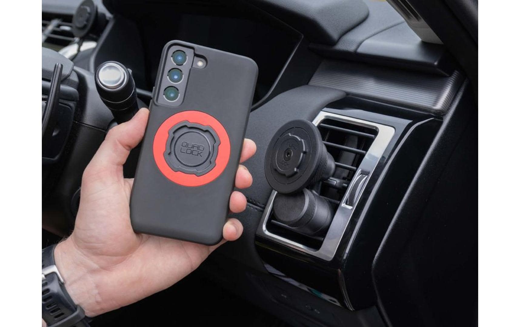 Quad Lock MAG Case Backcover – für Samsung Galaxy S22+ – PC+TPU, schwarz, Ring enthalten