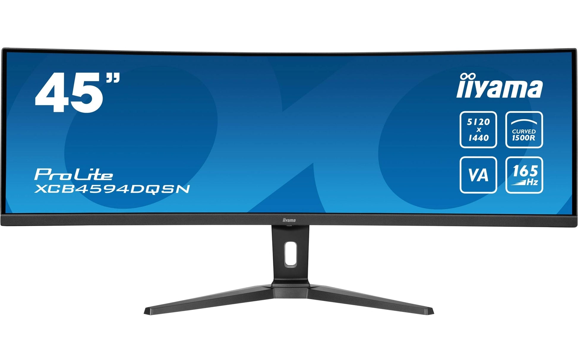 iiyama G-MASTER XCB4594DQSN-B1 – 44,5" Curved, 5120 × 1440 (DQHD), VA, 165 Hz, USB-C 90 W, KVM, LAN