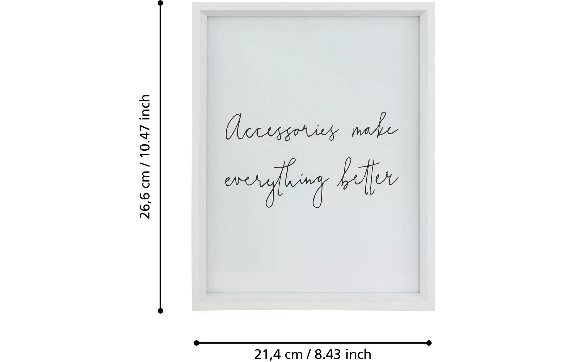 EGLO Bilderrahmen – für 20 × 25 cm – Glas & MDF & Holz, weiss