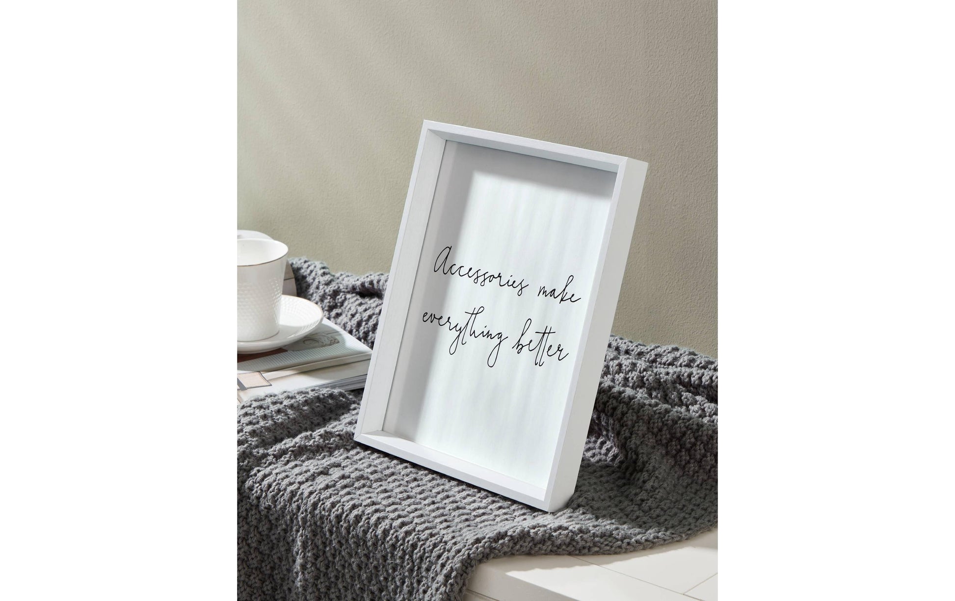 EGLO Bilderrahmen – für 20 × 25 cm – Glas & MDF & Holz, weiss