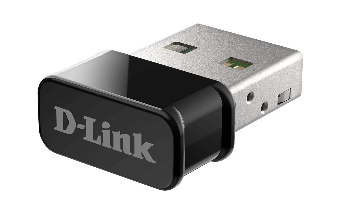 D-Link DWA-181 – USB-WLAN-Adapter – Wi-Fi 5, Dual-Band (2,4/5 GHz), USB, Interne Antenne, Schwarz