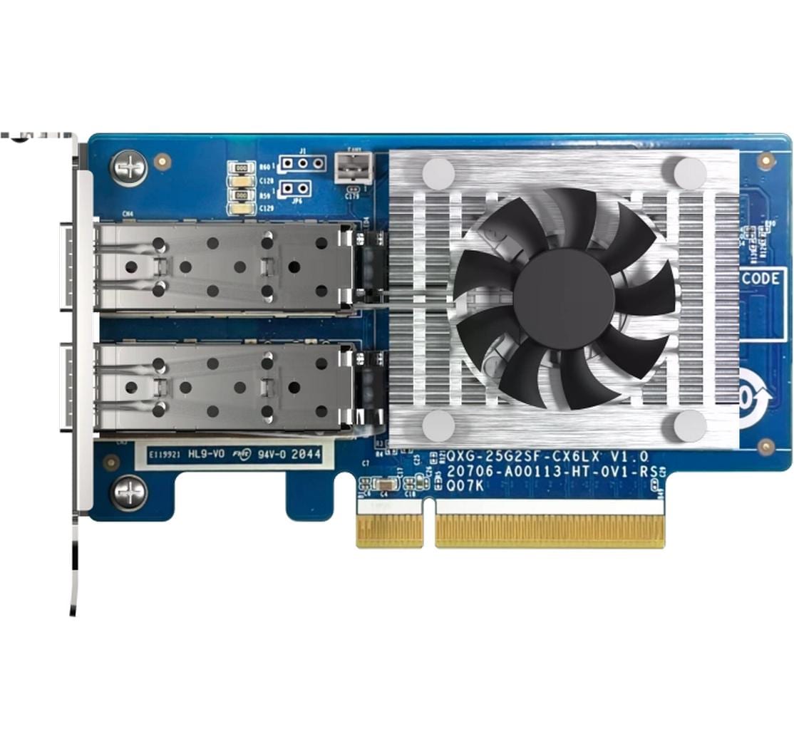 QNAP QXG-25G2SF-CX6 – PCIe Netzwerkkarte – 2×SFP28 25G, PCIe 4.0 x8