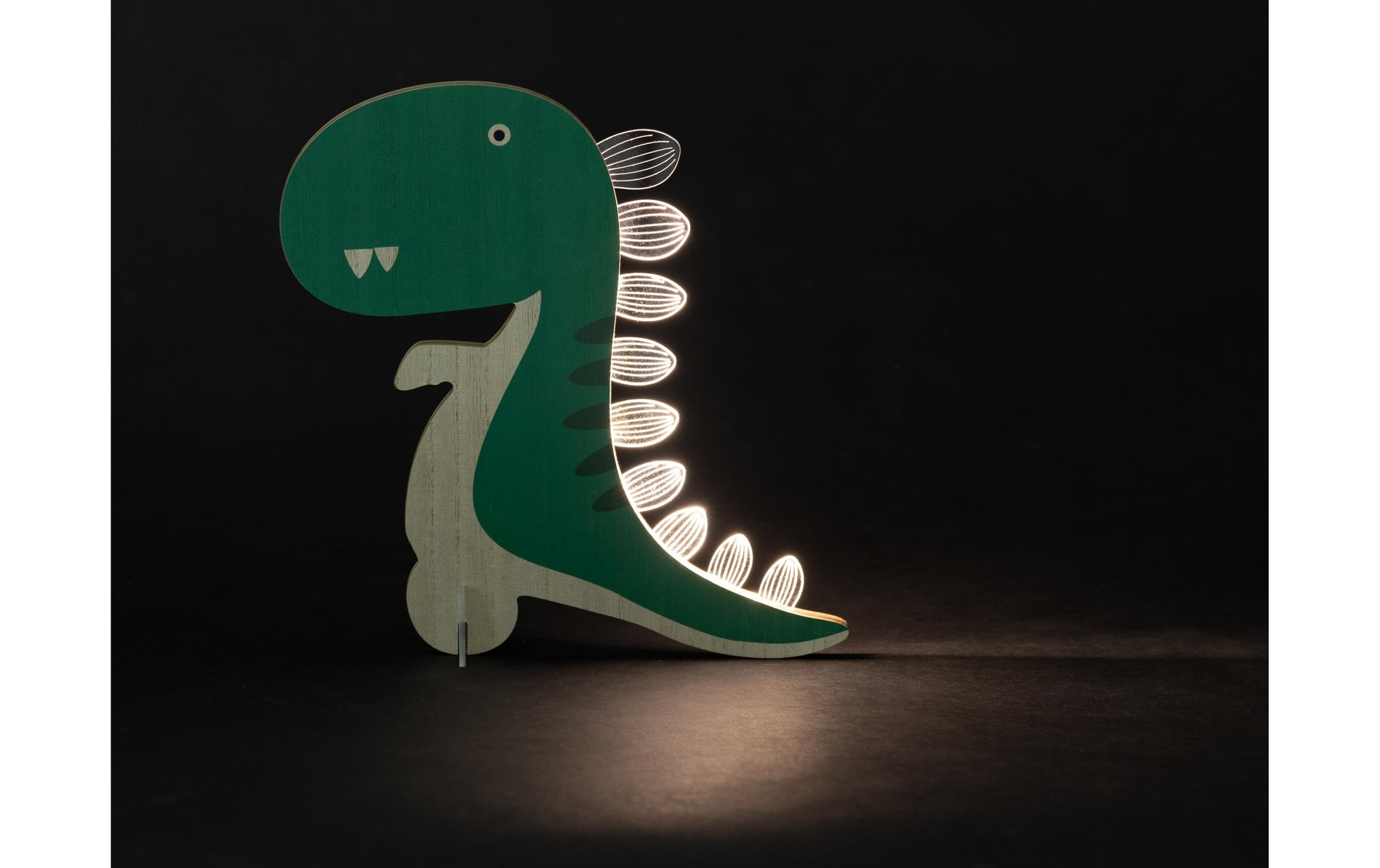 COCON Dekolampe Dino – LED, batteriebetrieben, 2× AA, Laufzeit 6 h – Grün
