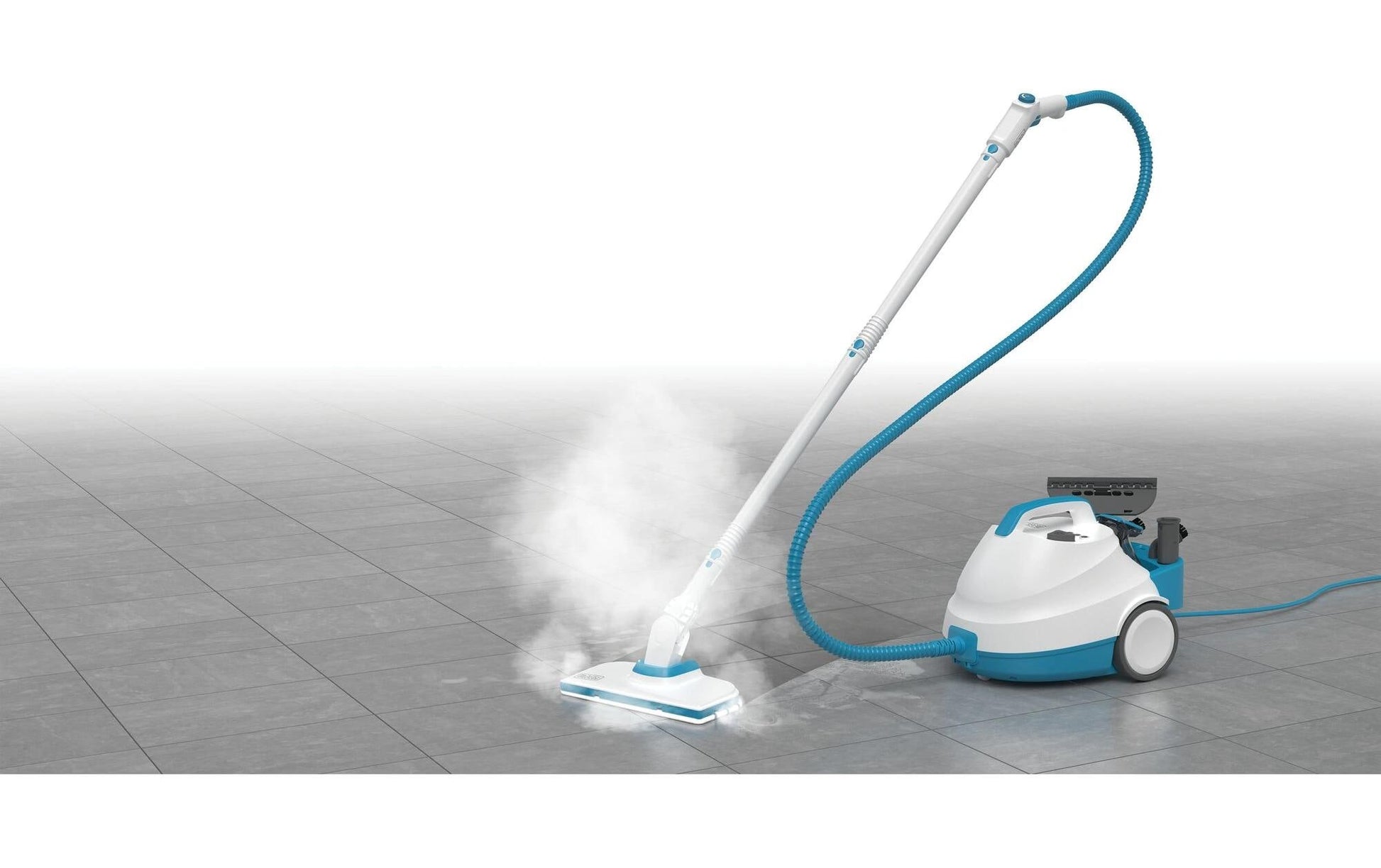 Black & Decker BLACK+DECKER Dampfreiniger – 1200 ml, blau, für Hartböden