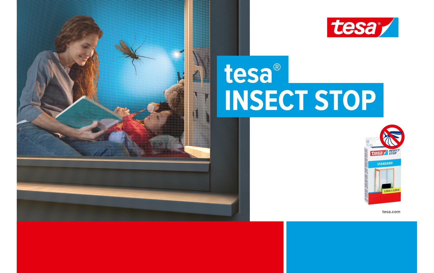 TESA IS Lamella Fliegengitter Tür – 120 × 250 cm – anthrazit – Acrylat-Polymer – Lamellen – für Türen