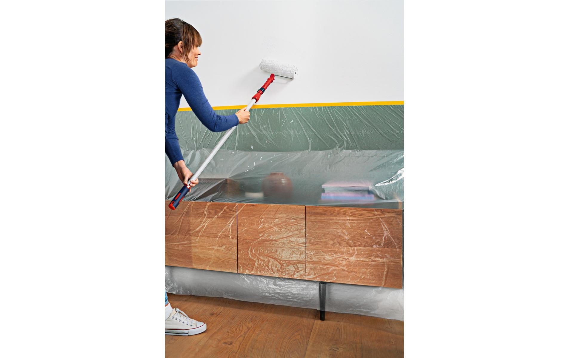 TESA Abdeckfolie mit Band, transparent – 17'000 mm × 2,6 m