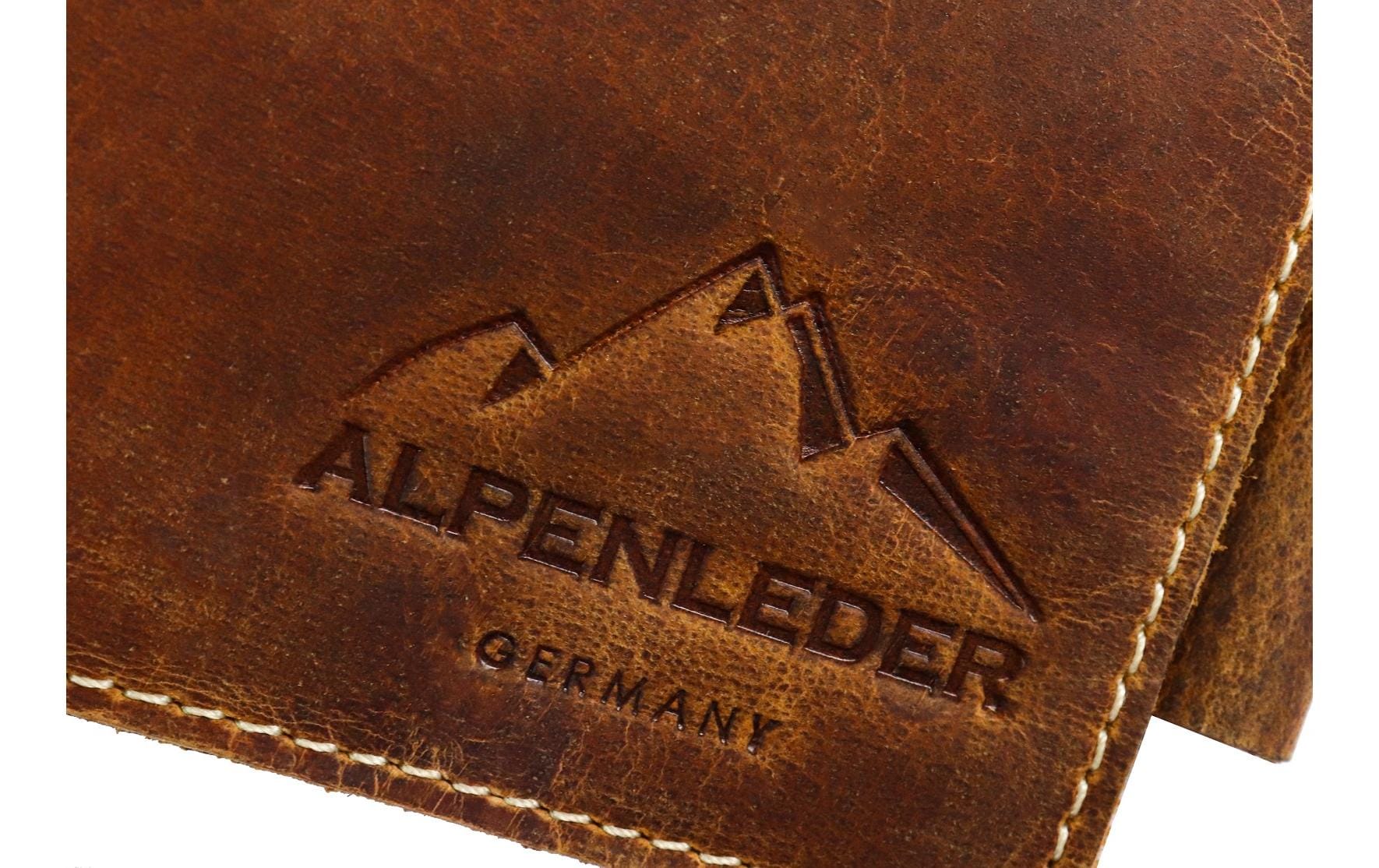 Alpenleder Notizbuch, A5, liniert, Spiralbindung – hellbraun