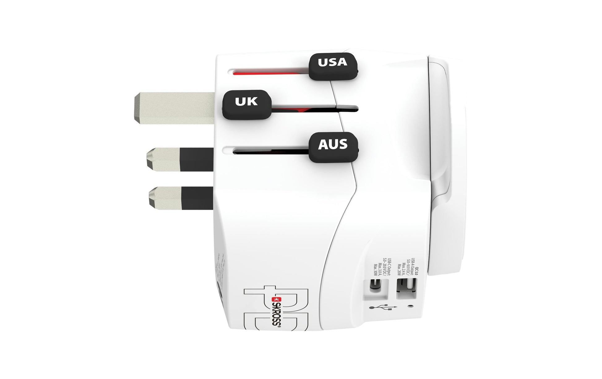 SKROSS PRO Light Ladegerät (EU) – 1750 W, 1× USB-C + 1× USB-A – für 2- und 3-polige Geräte