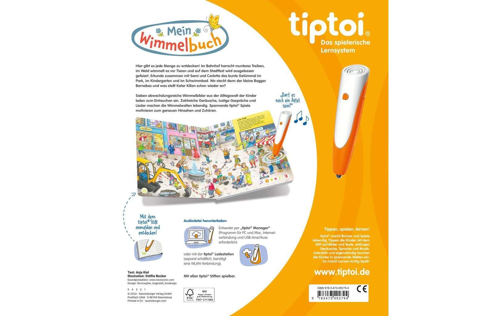 Ravensburger Lernbuch – tiptoi Mein Wimmelbuch, 3–5 Jahre