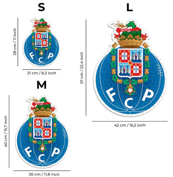 Iconic Puzzles Puzzle FC Porto Logo – 150 Teile – 21 × 28 cm – ab 10 J.