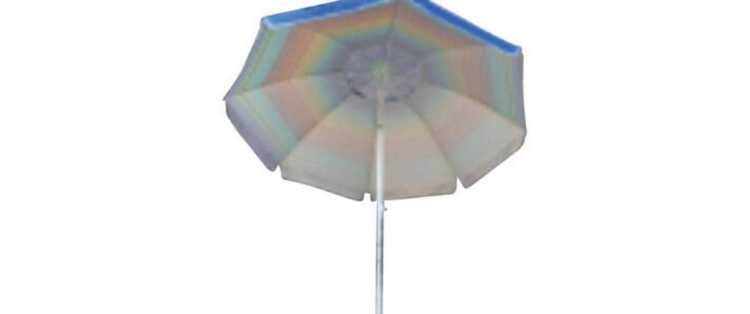 Eurotrail Strandschirm ETCF0935 – Ø 160 cm – Mehrfarbig Regenbogen – UPF 50+, faltbar