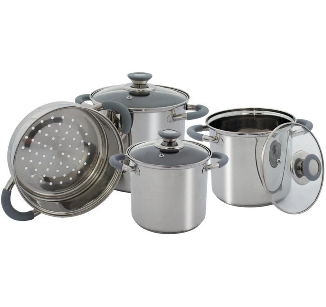 Eurotrail Kochtopf – 1,8 l, 2,7 l, 3,9 l, Edelstahl/Glas