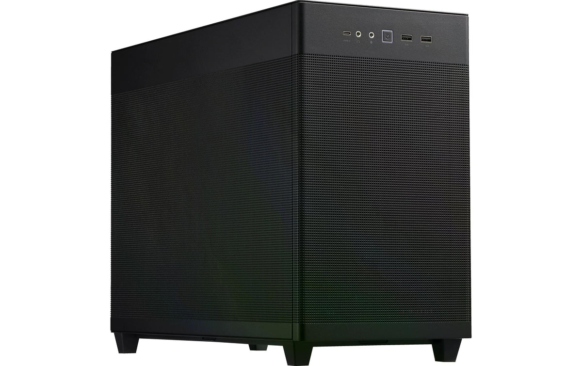 ASUS PRIME AP201 – PC-Gehäuse – Micro-ATX/Mini-ITX, Schwarz, 3×3,5", 1×2,5", 1×120 mm, Max. GPU-Länge 33,8 cm