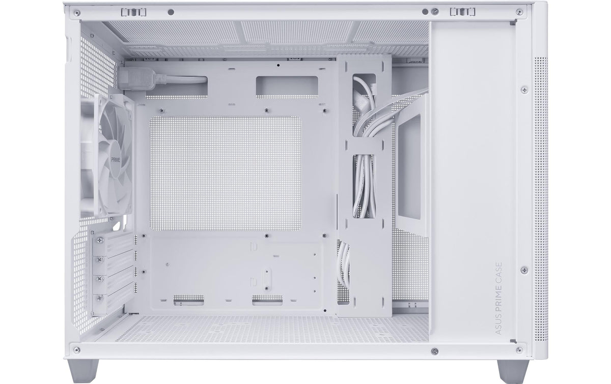 ASUS AP201 – PC-Gehäuse – Mini-Tower, Micro-ATX, Mini-ITX, 3×3,5", 1×2,5", Seitenfenster, Weiss