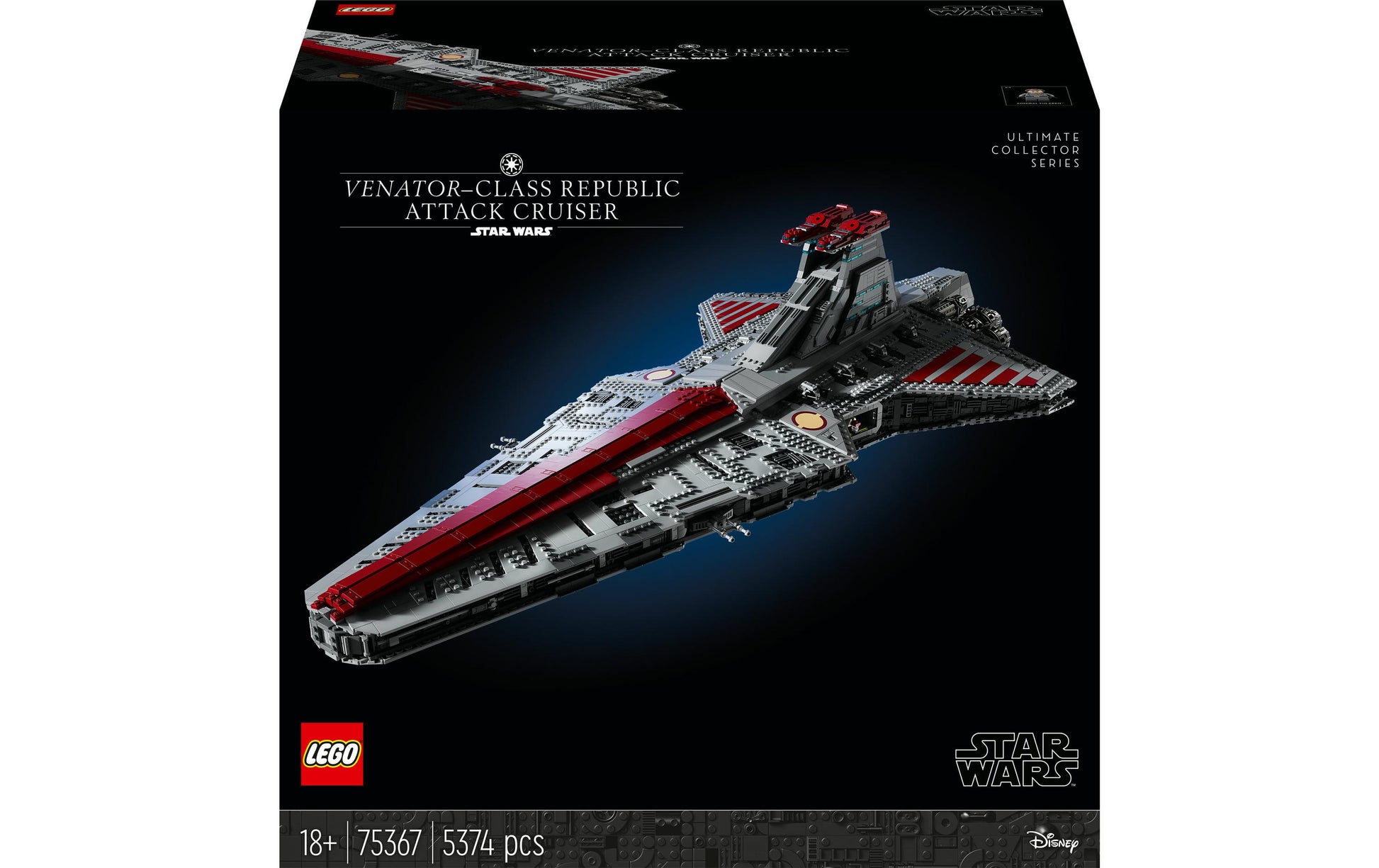 LEGO Star Wars Set Republikanischer Angriffskreuzer – 5374 Teile – 54 × 32 × 109 cm – ab 18 Jahren