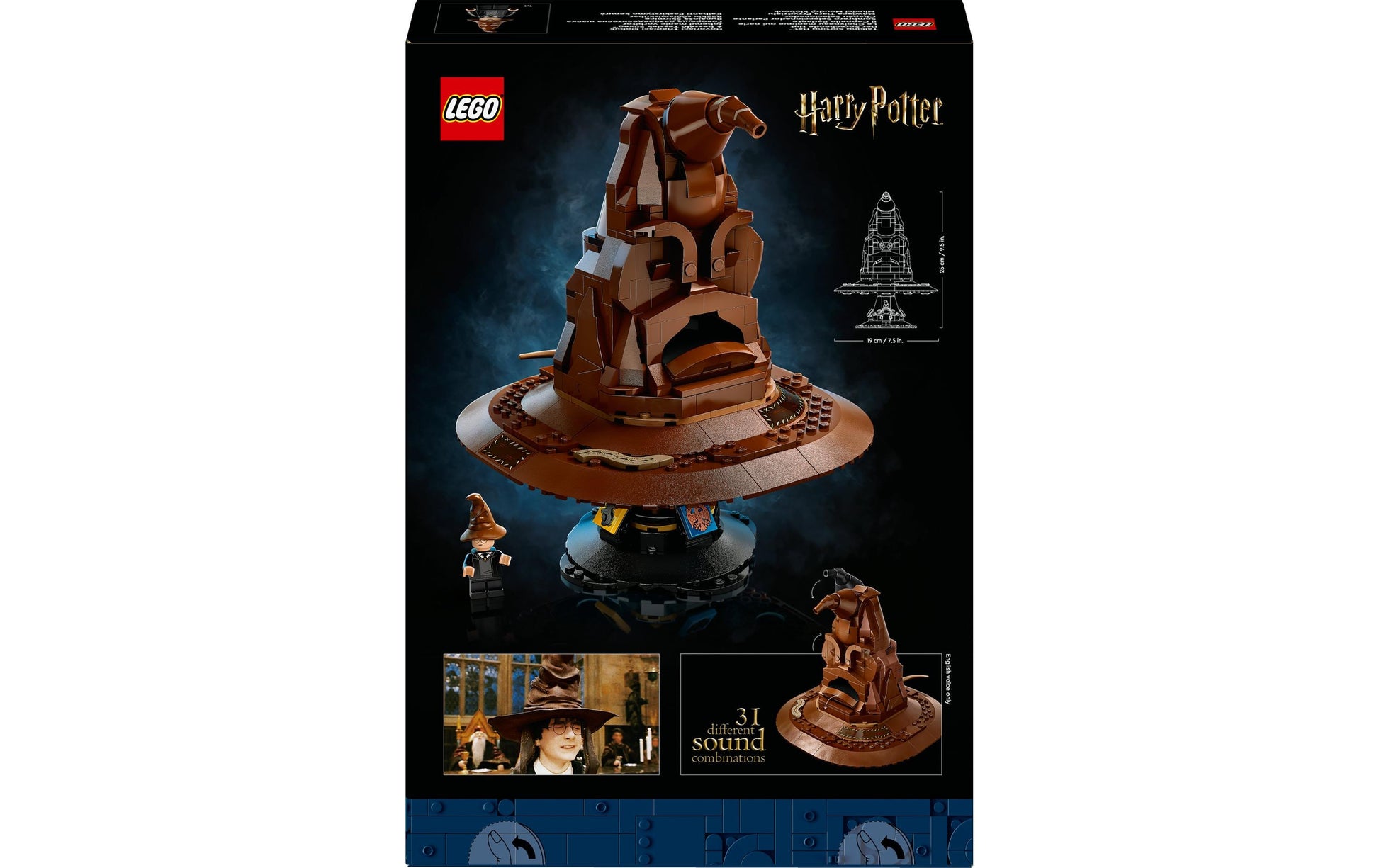 LEGO 3D Puzzle Der Sprechende Hut (Wizarding World) – 561 Teile – 24 cm – ab 18 J. – 3 × LR44