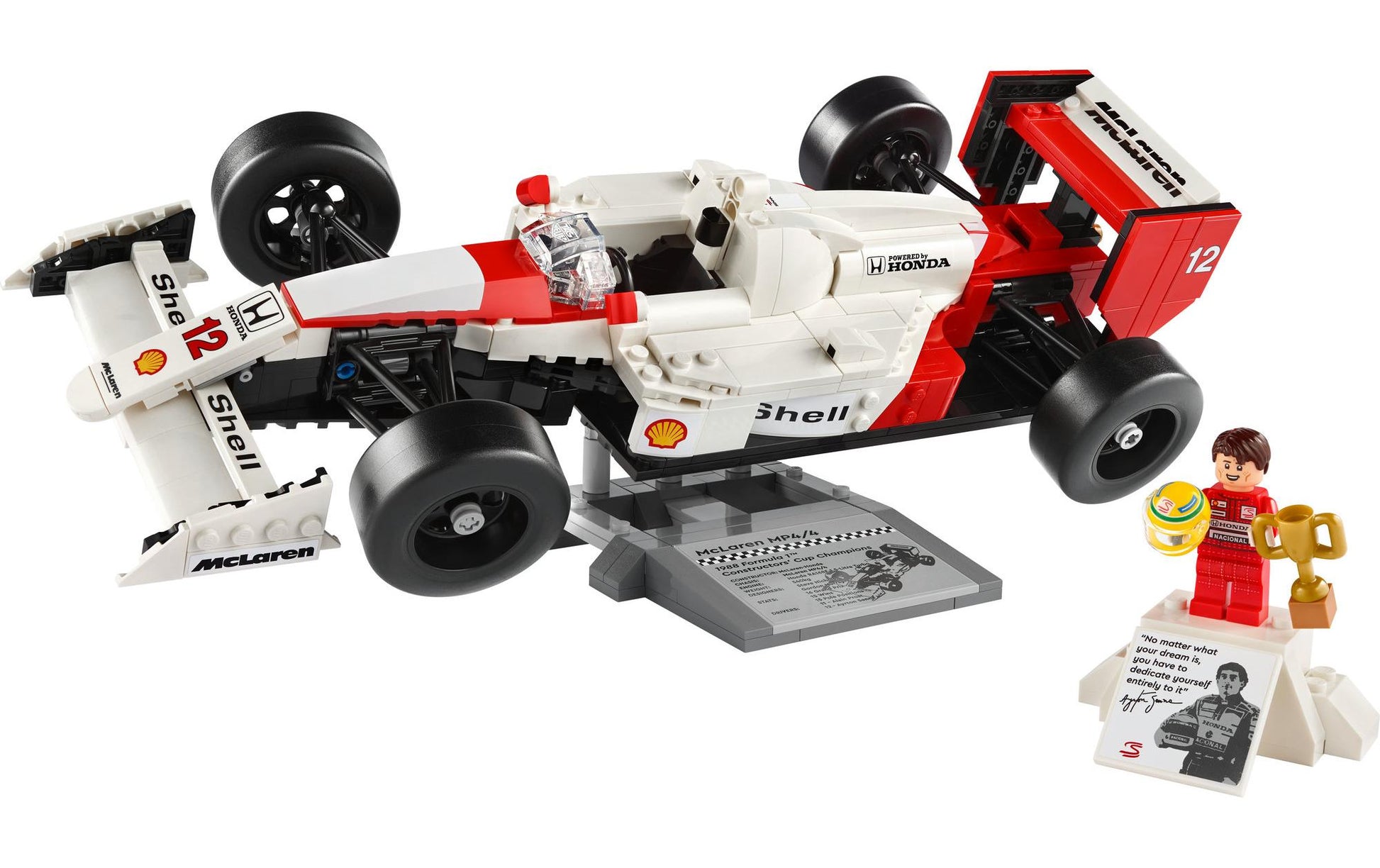 LEGO Icons McLaren MP4/4 & Ayrton Senna Bauset – 693-teilig – 17 × 12 × 32 cm – ab 18 J.