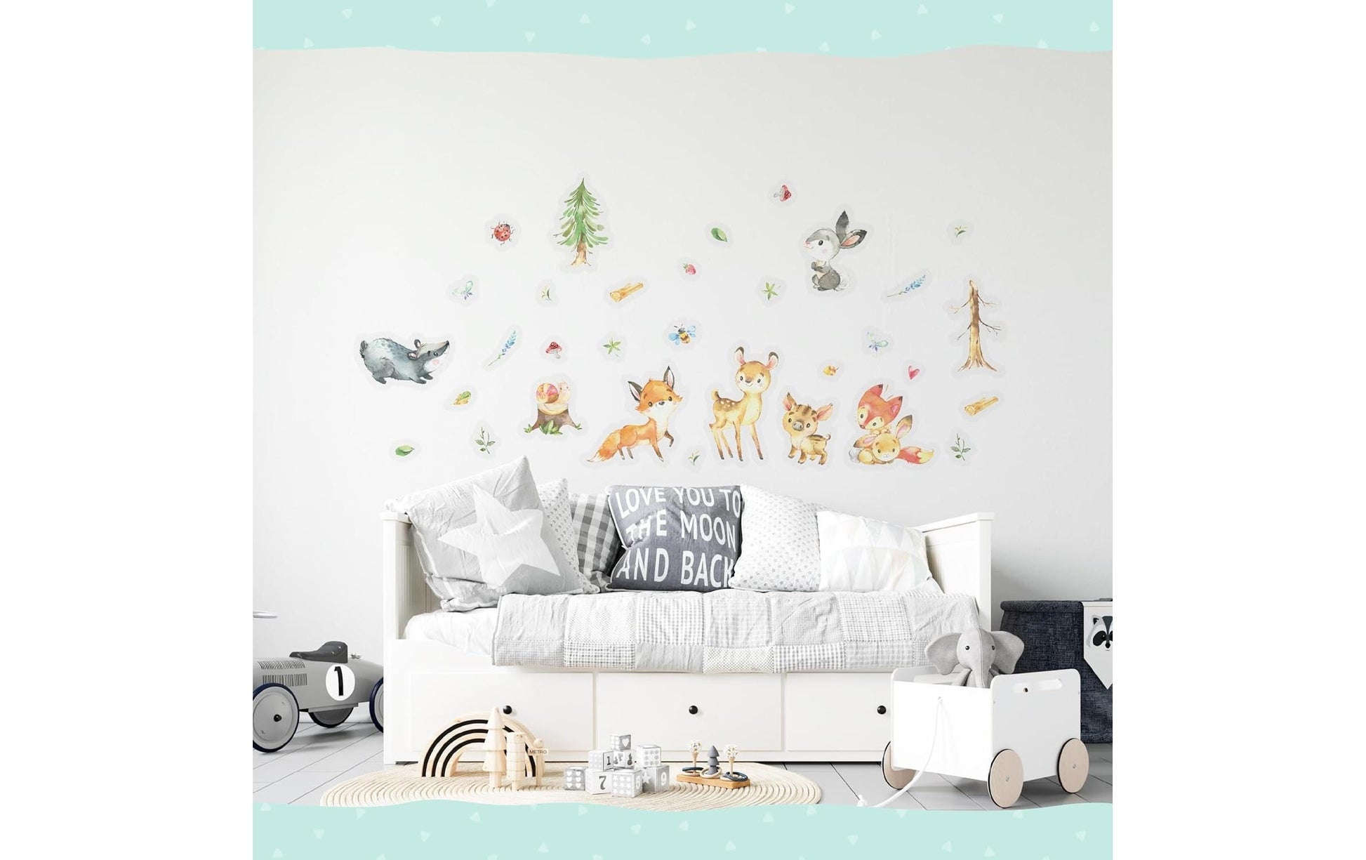 Papierdrachen Wandtattoos-Set – für 22 × 30 cm – Papier, mehrfarbig, 8-teilig
