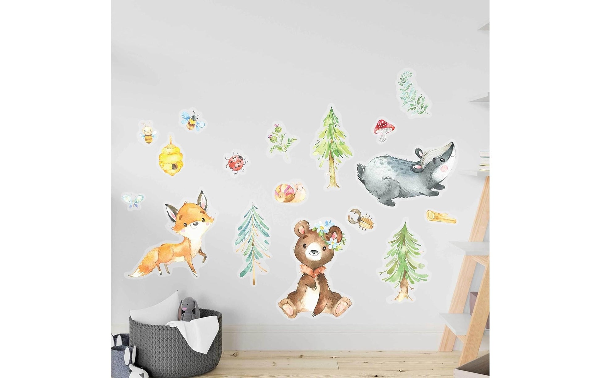 Papierdrachen Wandtattoos-Set – für 22 × 30 cm – Papier, mehrfarbig, 8-teilig