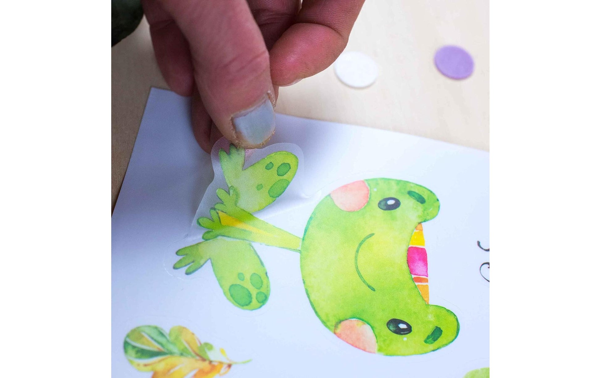 Papierdrachen Wandtattoos-Set – für 22 × 30 cm – Papier, mehrfarbig, 8-teilig