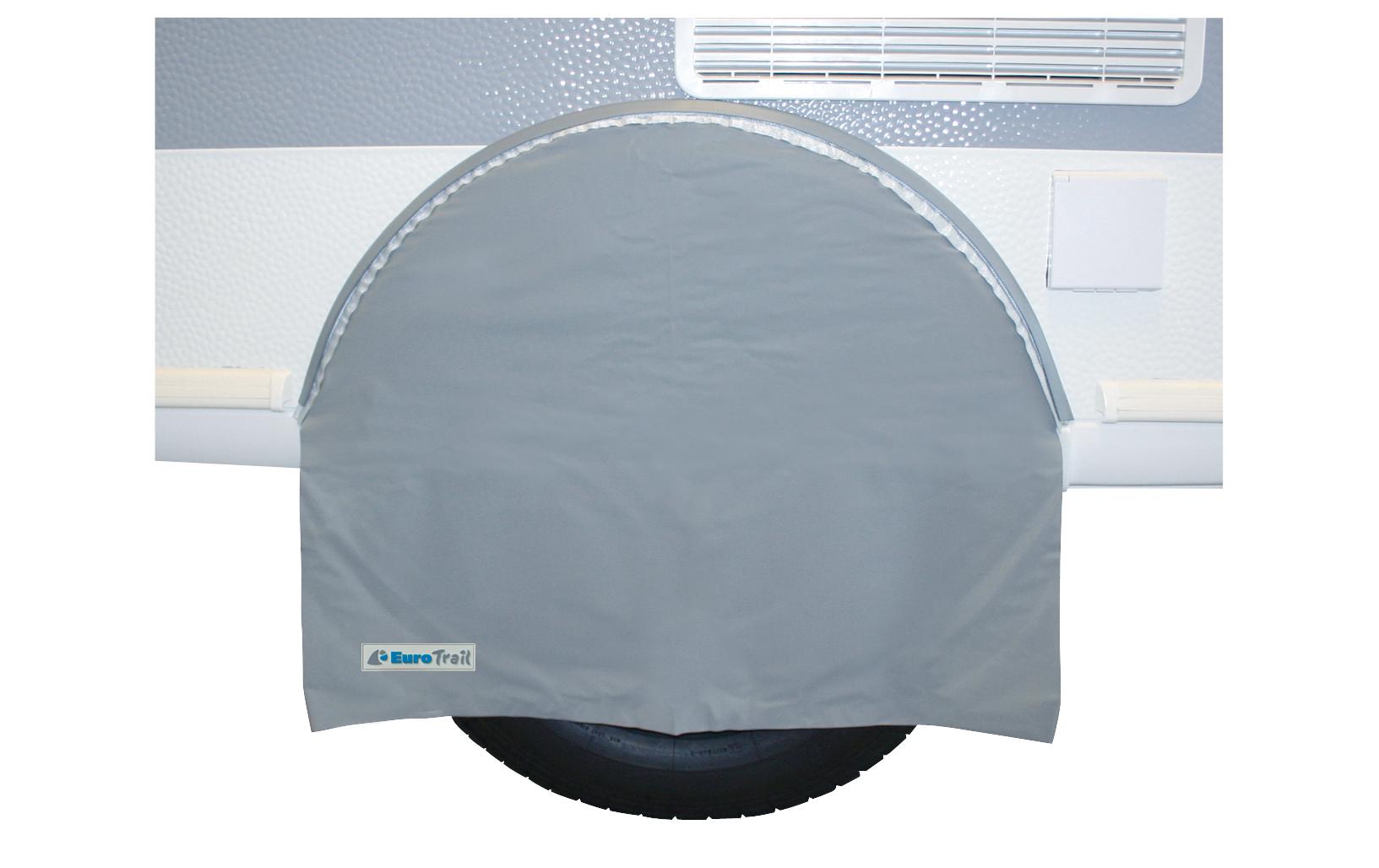 Eurotrail Radblende Hobby Large – für Wohnwagen, Bus & Wohnmobil – 89 × 79 cm – Polyester, Grau
