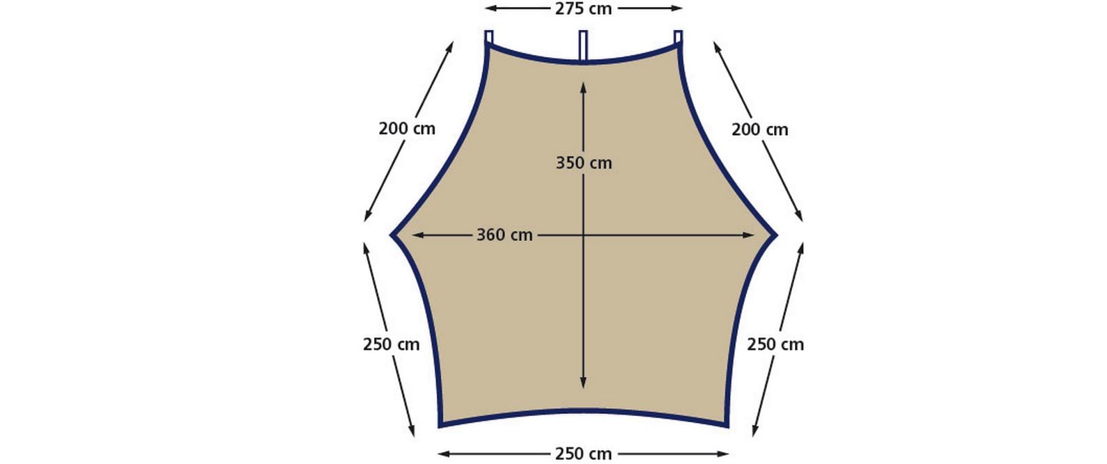 Eurotrail Tarp Carside – Fiberglas-/Stahlrahmen, einfache Installation – 360 × 350 cm – Beige
