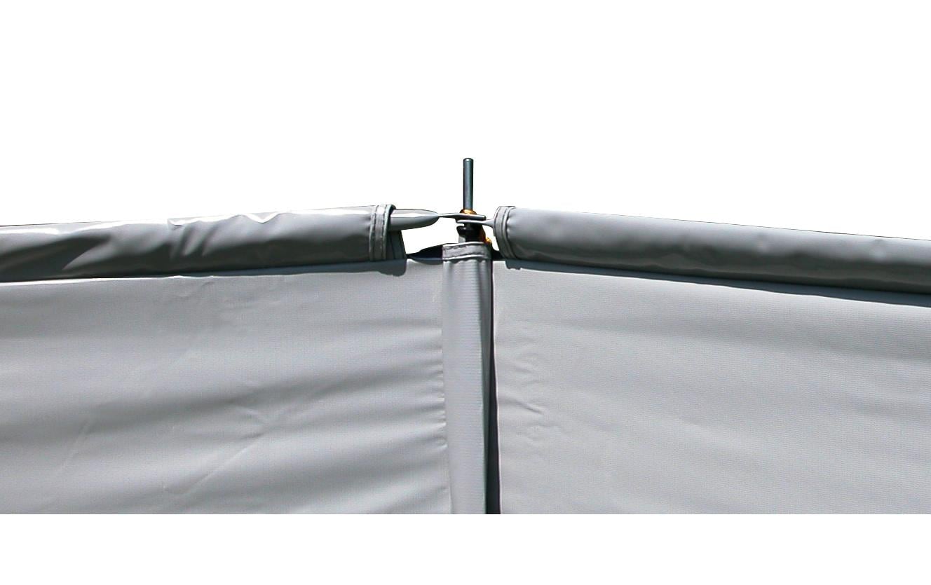 Eurotrail Stellwand DUNES 4 – 4800 × 1450 mm, PVC, grau