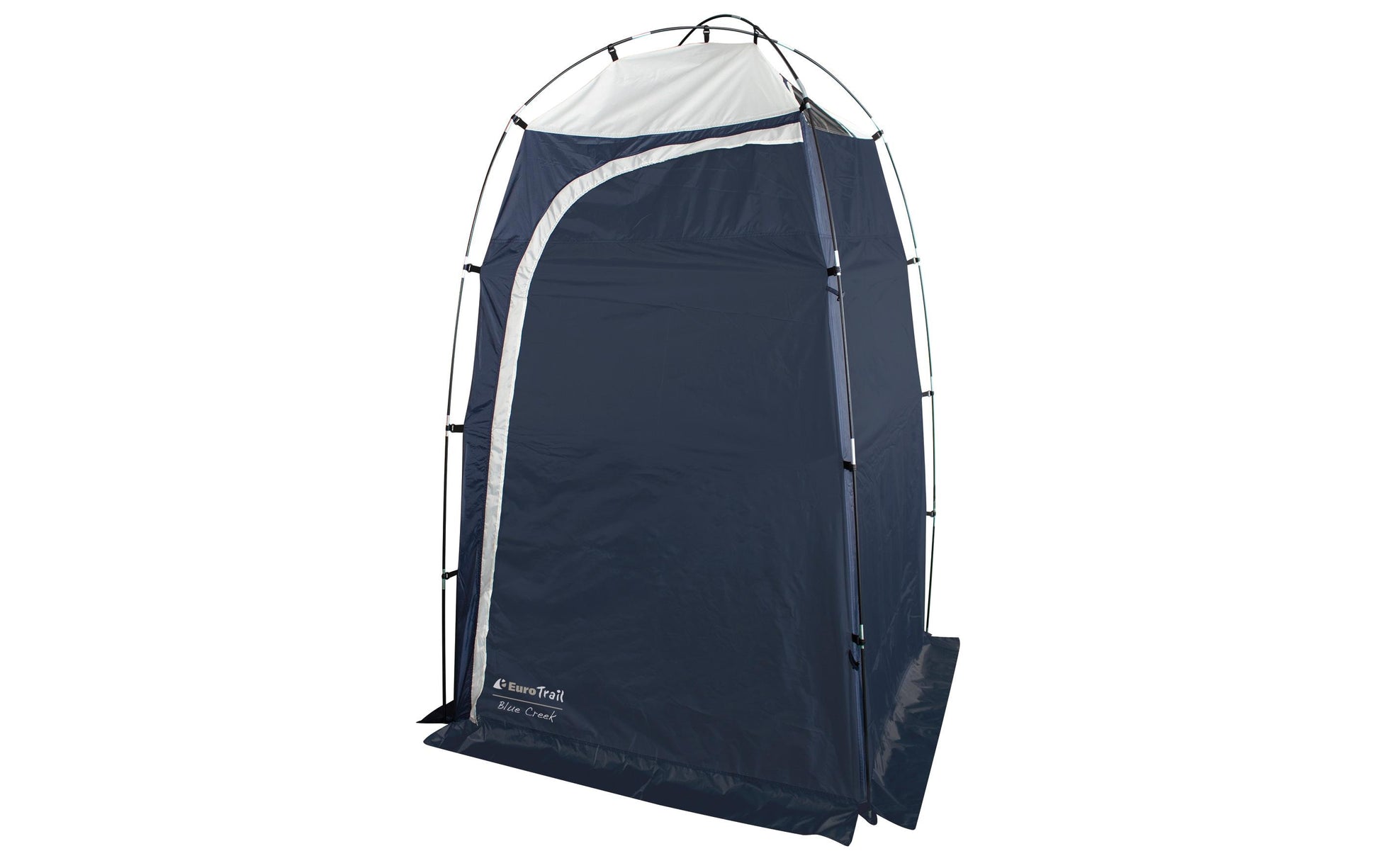 Eurotrail Blue Creek Toilettenzelt – Gestänge, Fenster – 130 × 210 × 130 cm – Blau – Polyester