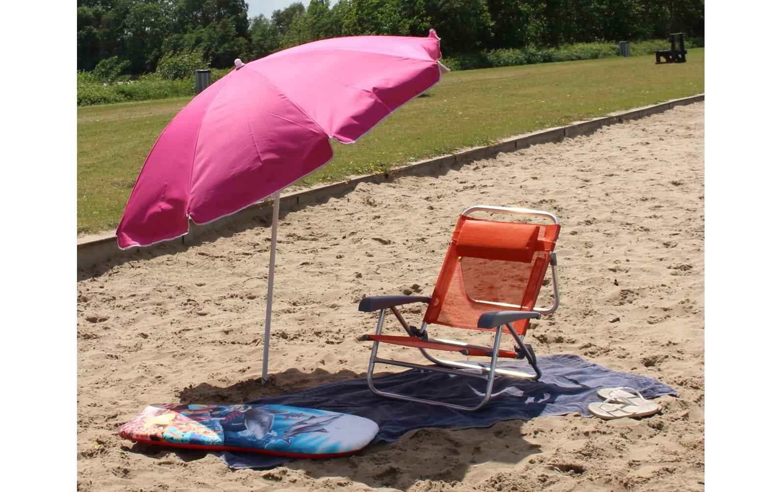 Eurotrail Strandschirm – Ø 180 cm – Pink – UPF 50+