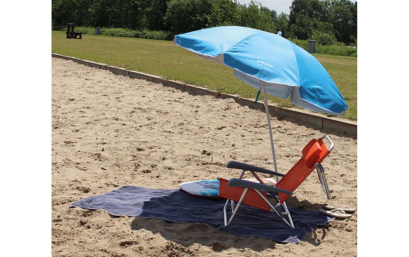 Eurotrail Strandschirm – Ø 180 cm – Blau
