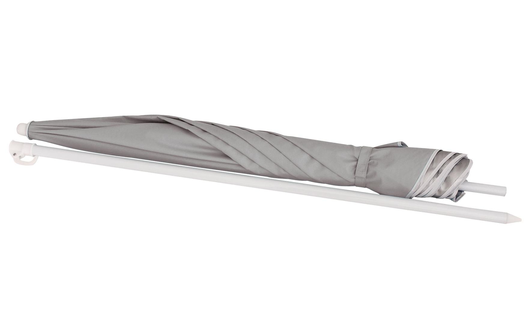 Eurotrail Strandschirm ETCF0933 – Ø 180 cm – Grau – UPF 50+