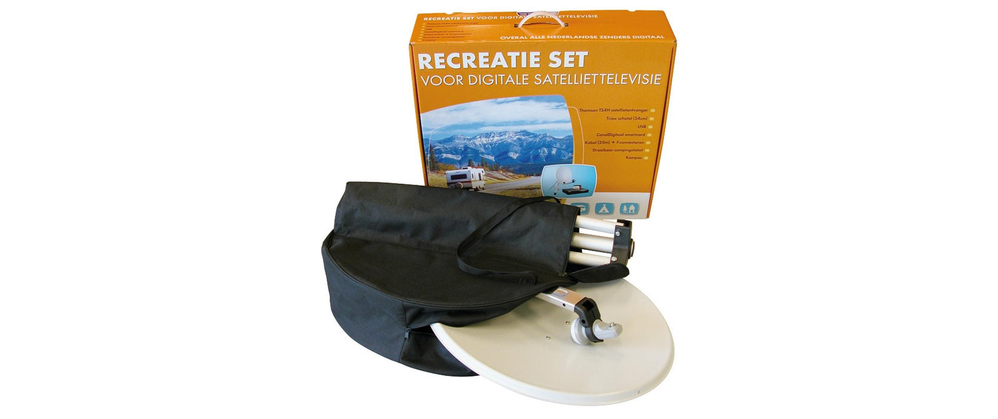 Eurotrail ETAC0221 – Satelliten-Receiver-Tasche, 70 × 70 × 20 cm, Polyester, Schwarz
