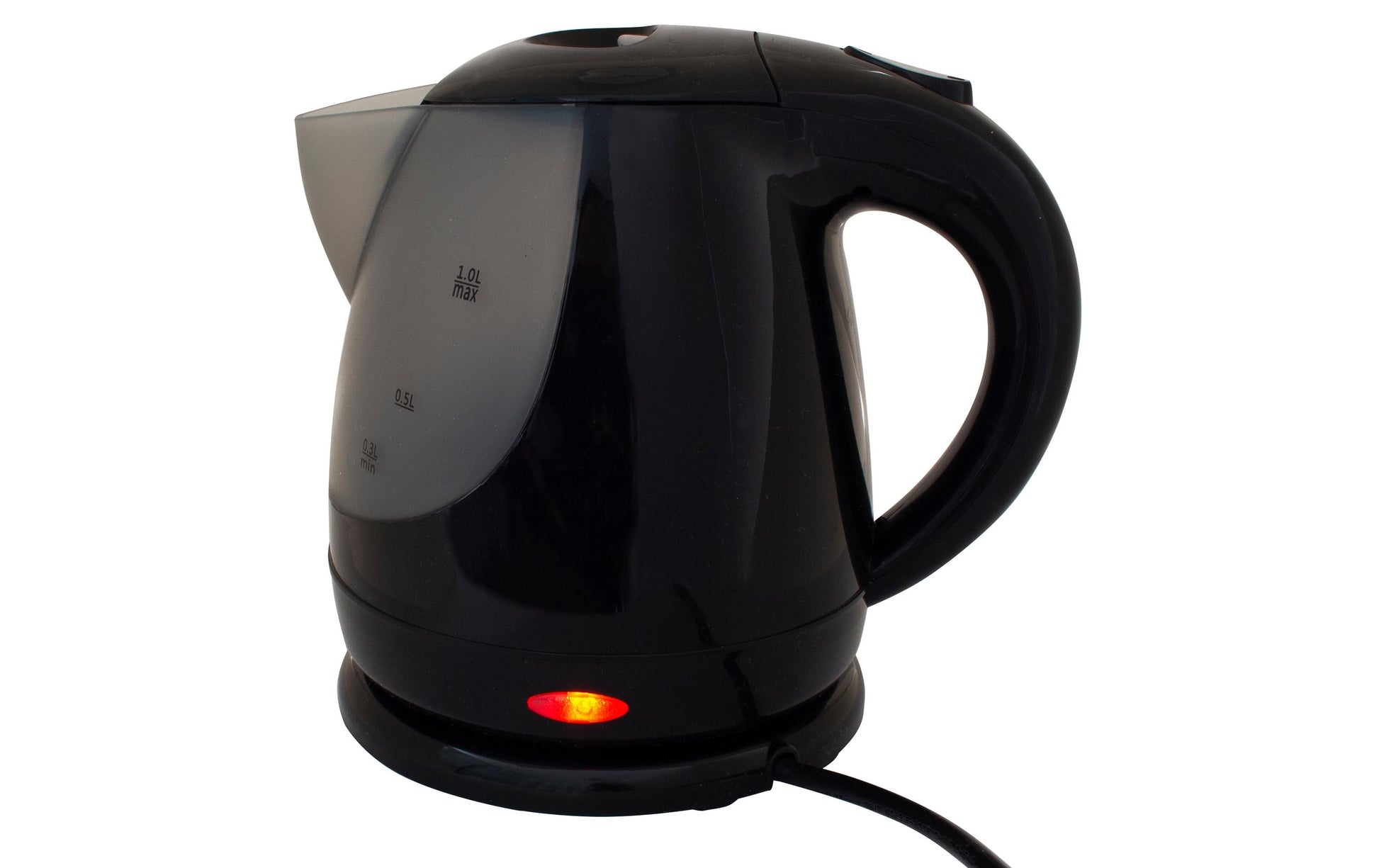 Eurotrail Wasserkocher ETKW6014 – 1 l, Kunststoff, 900 W, Schwarz, 360°-Sockel