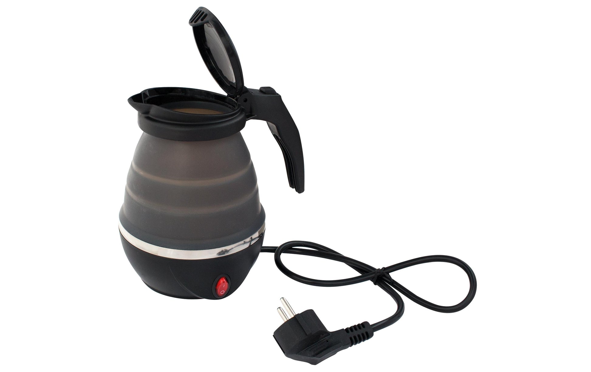 Eurotrail Wasserkocher ETKW6011 – 0,8 l, Silikon, Kunststoff, Edelstahl, 1100 W