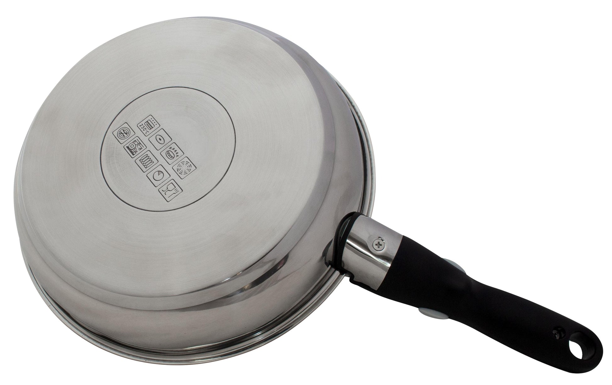 Eurotrail Fonduepfanne ETKW5536 – Ø 24 cm, Edelstahl, Keramik, für Induktion, Gas, Glaskeramik und mehr