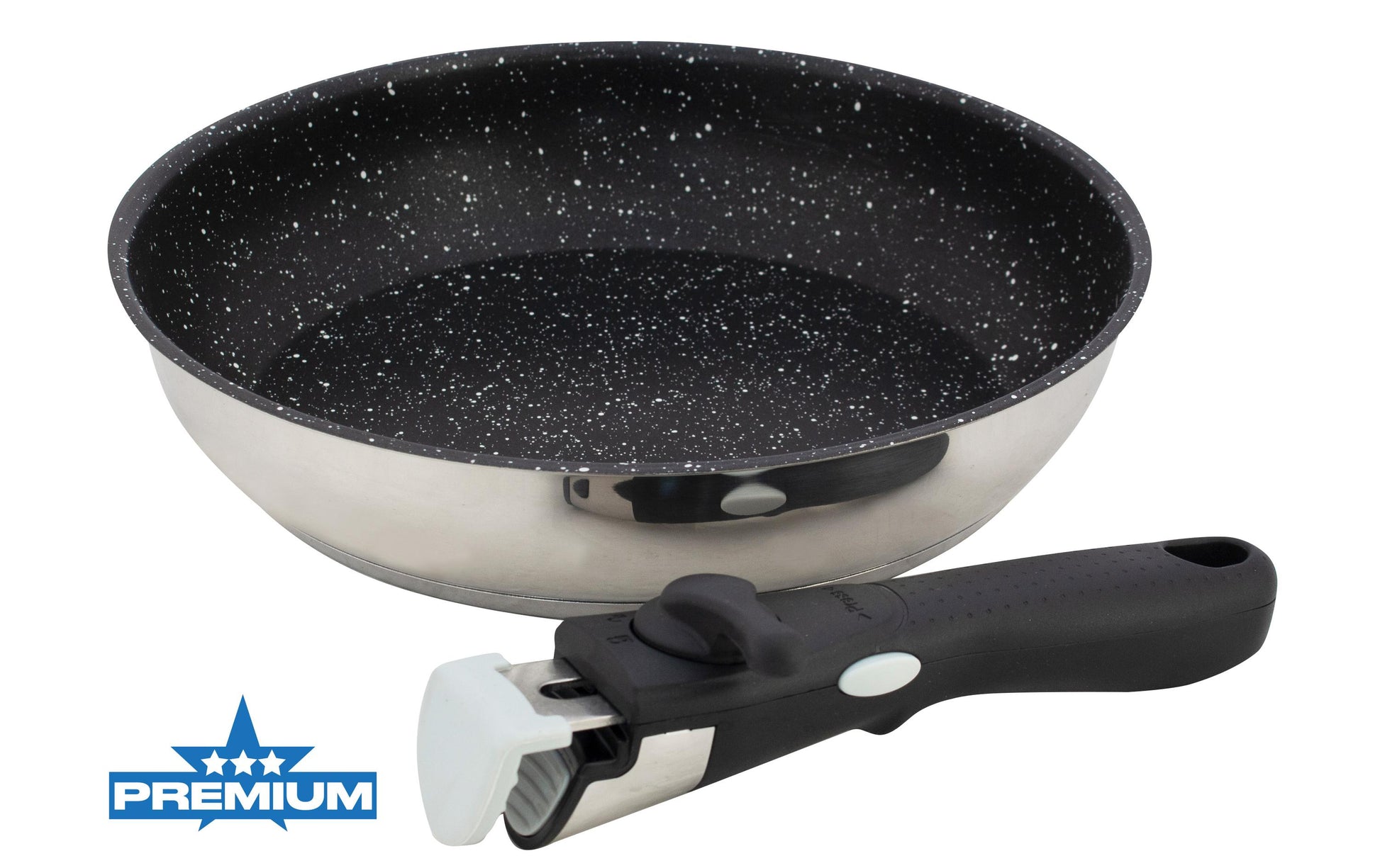 Eurotrail Fonduepfanne ETKW5536 – Ø 24 cm, Edelstahl, Keramik, für Induktion, Gas, Glaskeramik und mehr