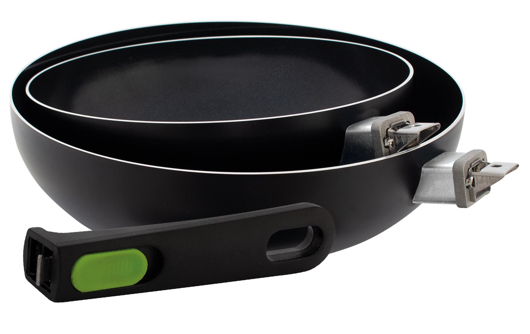 Eurotrail Fonduepfanne ETKW5521 – Ø 24 cm – Aluminium, Antihaftbeschichtung, für Induktion, Gas, Glaskeramik und