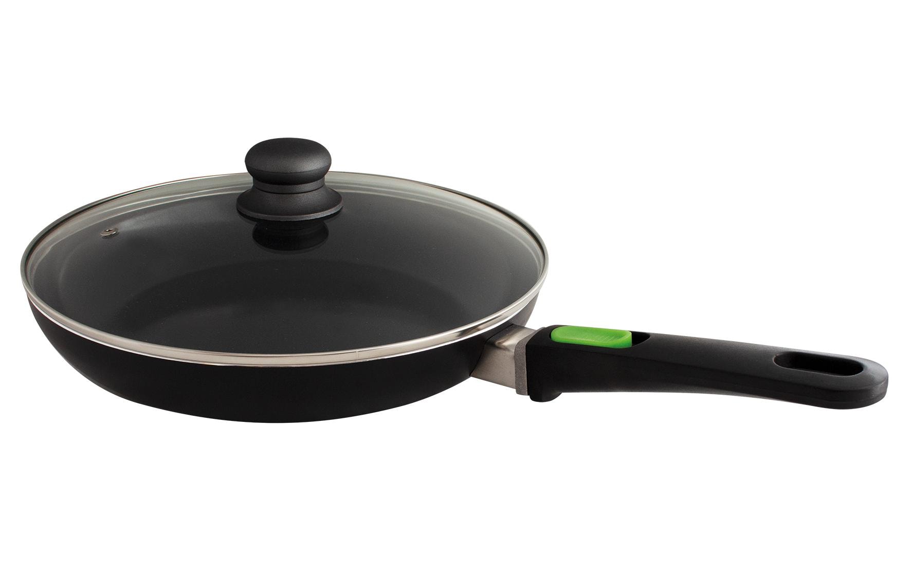 Eurotrail Fonduepfanne ETKW5506 – Ø 24 cm, Glas/Edelstahl, Transparent/Schwarz