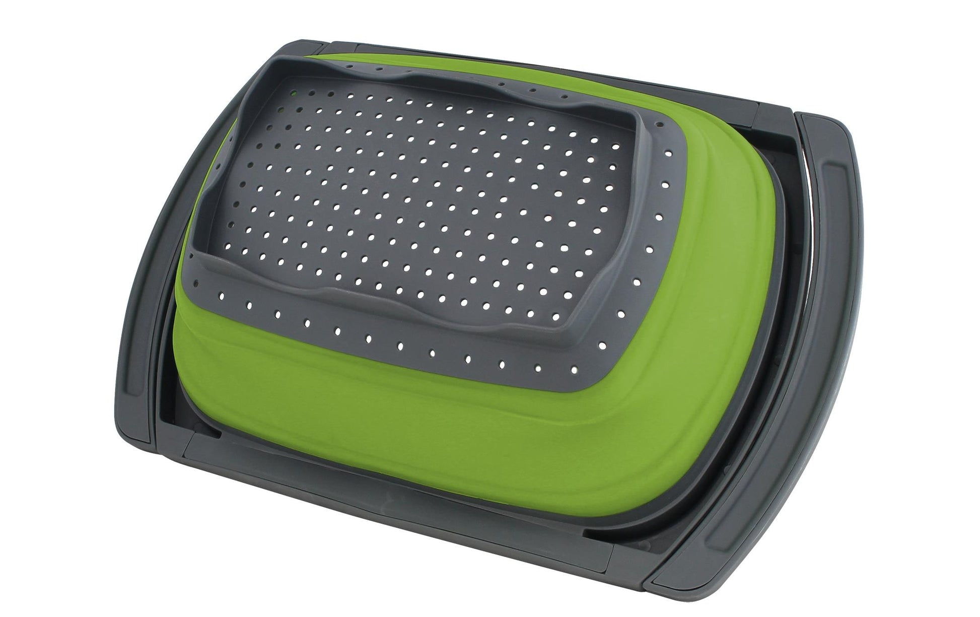 Eurotrail Faltbares Sieb, 39 × 26 × 12 cm, Silikon, Grün/Anthrazit