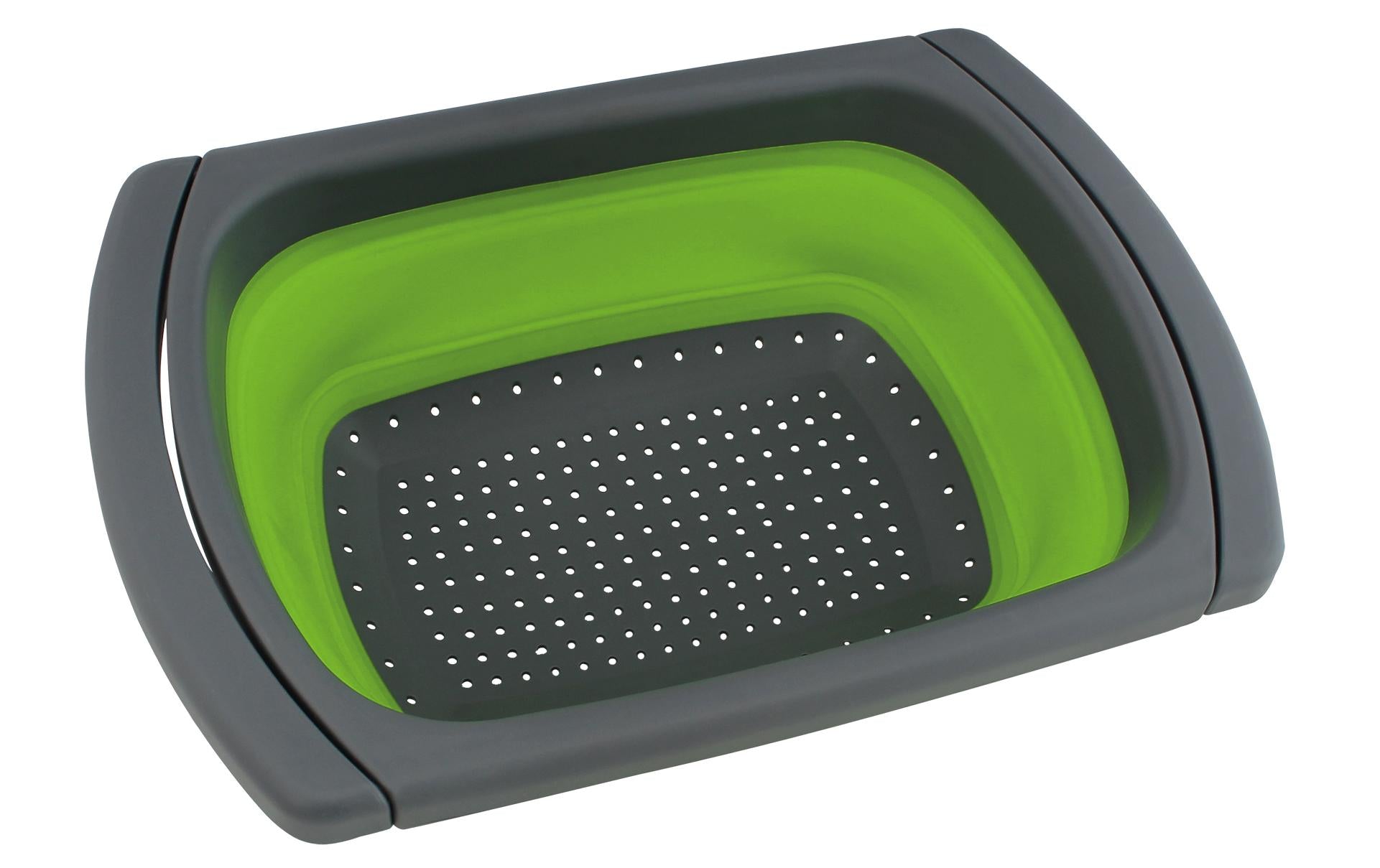 Eurotrail Faltbares Sieb, 39 × 26 × 12 cm, Silikon, Grün/Anthrazit