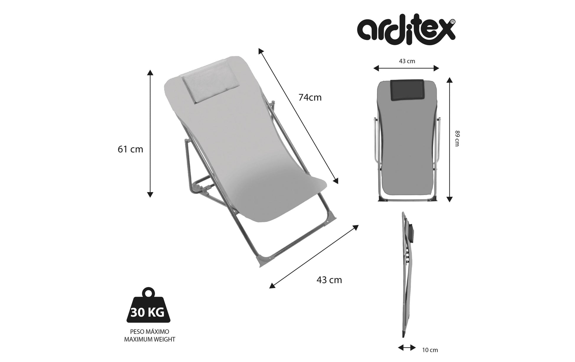 Arditex Kinderstuhl AV15946 – 43 × 66 × 61 cm – Metall & Polyester – Mehrfarbig