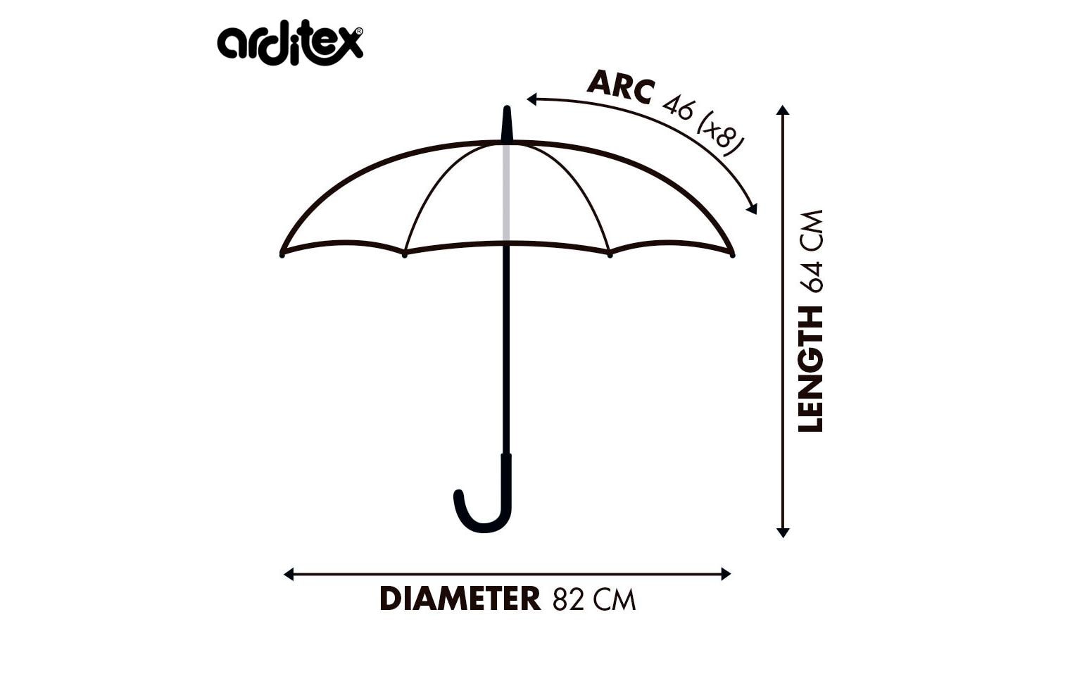 Arditex Stockschirm BR16590 – Ø 82 cm, L 64 cm – mehrfarbig Barbie