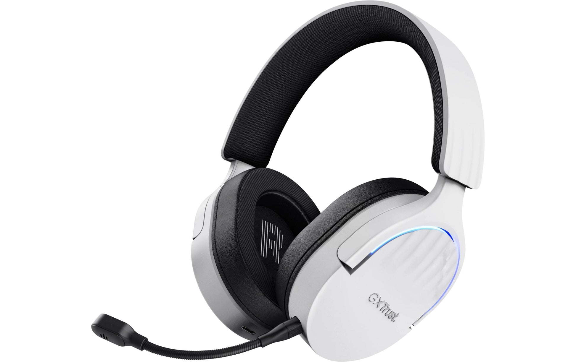 Trust GXT 491W FAYZO – Gaming-Headset – Kabelgebunden, abnehmbares Mikrofon, Surround-Sound – Weiss