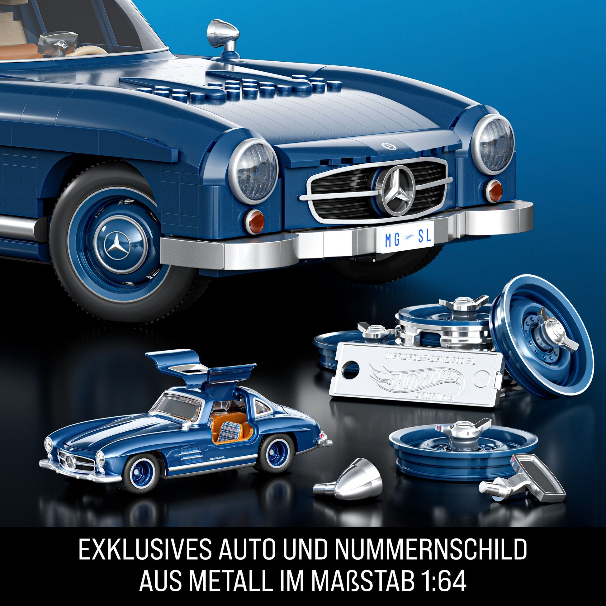 Hot Wheels 3D-Puzzle Mercedes-Benz 300 SL – 1600 Teile – Kunststoff – ab 17 J. – mehrfarbig