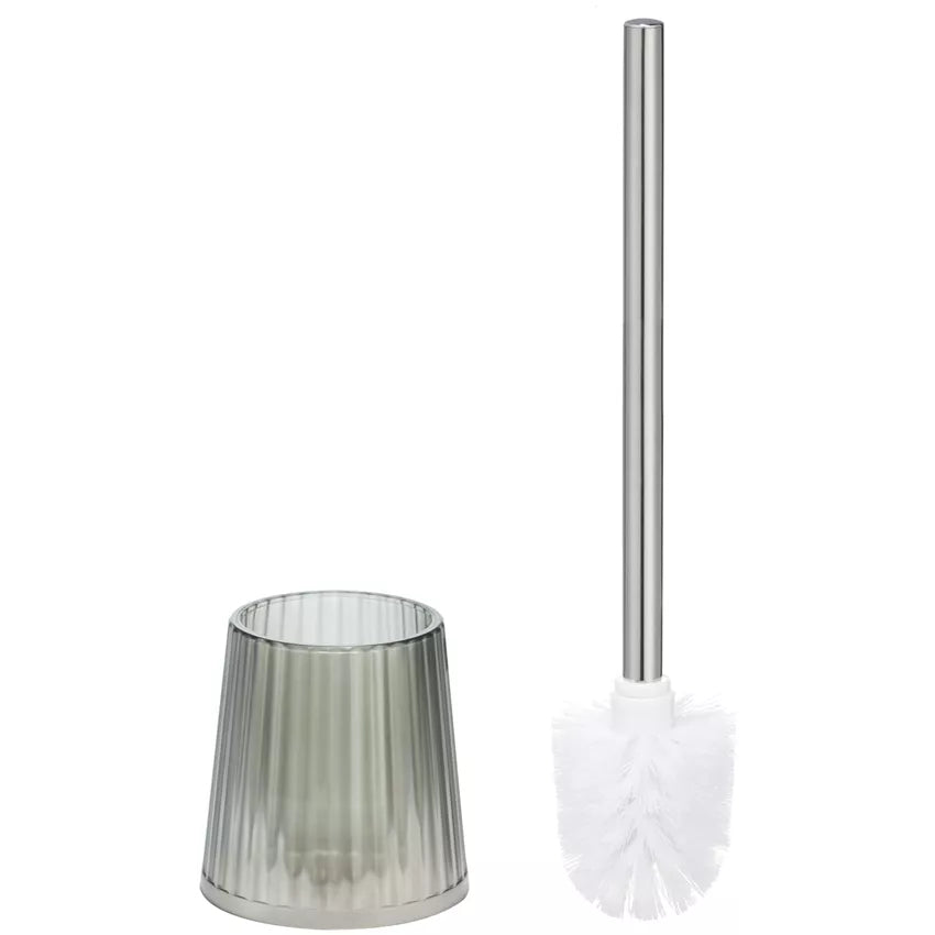 Diaqua Priscilla – WC-Bürstenset – Kunststoff, Metall, Anthrazit, Transparent, H 38 cm, Ø 11 cm